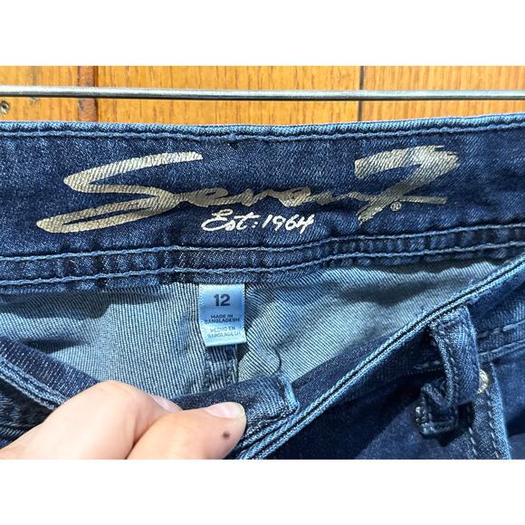 Seven7 Booty Shaper High Rise Jegging Jeans Dark Wash Size 12 - Picture 3 of 7